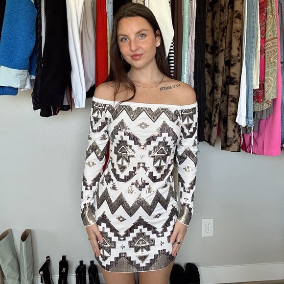 Express Sequin Mini Dress Dress - Picture 3 of 3